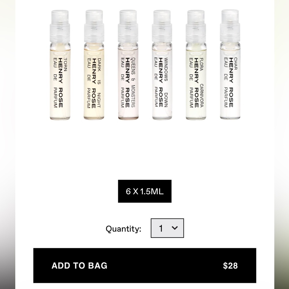Henry Rose Warm Eau de Parfum Sample Set
